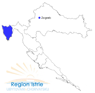 mapa Chorvatsko Istrie